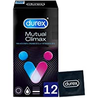 Los mejores  - Durex Mutual Clímax - Preservativos Con Puntos Y Estrías Para Ella Y Efecto Retardante Mutuo- Negro- Estandar- 12 Uds